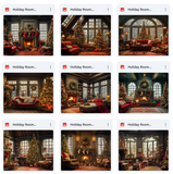 Ultimate Holiday Living Room Background Bundle