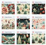 Ultimate Vintage Christmas Wrapping Paper Texture Bundle
