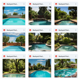Ultimate Backyard Pool Background Bundle
