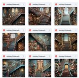 Ultimate Holiday Cluttered Stairs Background Bundle