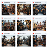 Ultimate Halloween Town Background Bundle