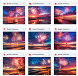Ultimate Beach Fireworks Background Bundle