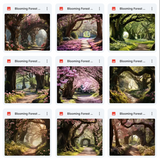 Ultimate Blooming Forest Background Bundle