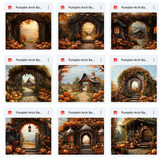 Ultimate Pumpkin Arches Background Bundle