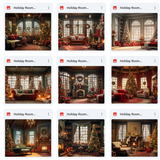 Ultimate Holiday Living Room Background Bundle