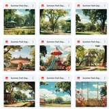 Ultimate Summer Park Days Background Bundle