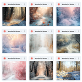 Ultimate Wonderful Winter Path Background Bundle