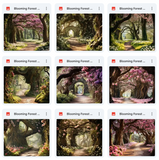 Ultimate Blooming Forest Background Bundle