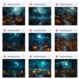 Ultimate Haunted Cemetery Background Bundle