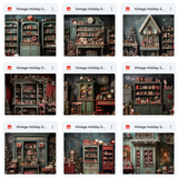 Ultimate Vintage Holiday Studio Background Bundle