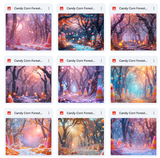 Ultimate Candy Corn Forest Background Bundle