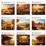 Ultimate Apples & Honey Background Bundle