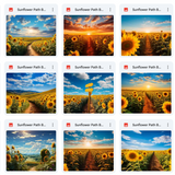 Ultimate Sunflower Path Background Bundle