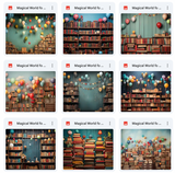 Ultimate Magical World of Books Background Bundle