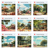 Ultimate Summer Park Days Background Bundle