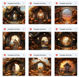 Ultimate Pumpkin Arches Background Bundle