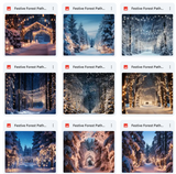 Ultimate Festive Forest Path Background Bundle