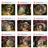 Ultimate Blooming Forest Background Bundle