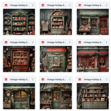 Ultimate Vintage Holiday Studio Background Bundle