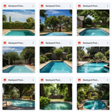 Ultimate Backyard Pool Background Bundle
