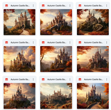 Ultimate Autumn Castle Background Bundle