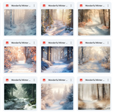 Ultimate Wonderful Winter Path Background Bundle