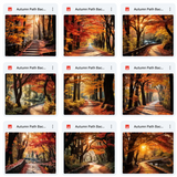 Ultimate Autumn Path Background Bundle
