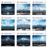 Super Hero Background & Subject Asset Pack