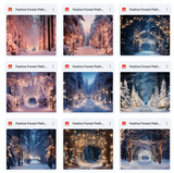 Ultimate Festive Forest Path Background Bundle