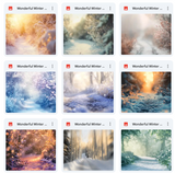 Ultimate Wonderful Winter Path Background Bundle
