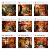 Ultimate Autumn Path Background Bundle