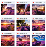 Ultimate Lavender Paths Background Bundle