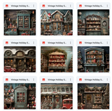 Ultimate Vintage Holiday Studio Background Bundle