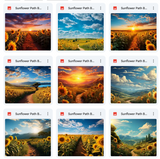 Ultimate Sunflower Path Background Bundle