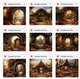 Ultimate Pumpkin Arches Background Bundle
