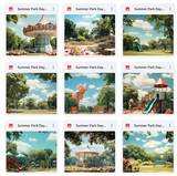 Ultimate Summer Park Days Background Bundle