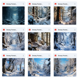 Ultimate Snowy Forest Background Bundle
