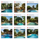 Ultimate Backyard Pool Background Bundle