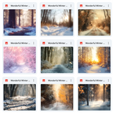 Ultimate Wonderful Winter Path Background Bundle