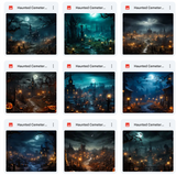 Ultimate Haunted Cemetery Background Bundle