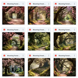 Ultimate Blooming Forest Background Bundle