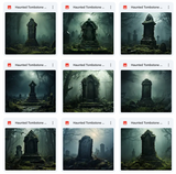 Ultimate Haunted Tombstone Background Bundle