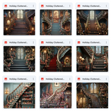Ultimate Holiday Cluttered Stairs Background Bundle