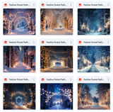 Ultimate Festive Forest Path Background Bundle