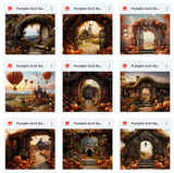 Ultimate Pumpkin Arches Background Bundle