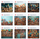 Ultimate Magical World of Books Background Bundle