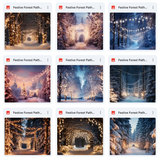 Ultimate Festive Forest Path Background Bundle