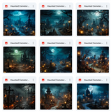 Ultimate Haunted Cemetery Background Bundle