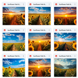 Ultimate Sunflower Path Background Bundle