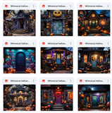 Ultimate Whimsical Halloween House Background Bundle